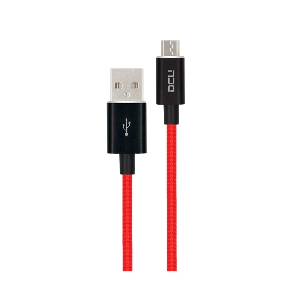 Dcu cable negro rojo conexión usb a micro usb 1m