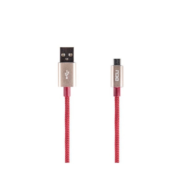 Dcu cable rojo gris conexión usb a micro usb 2m