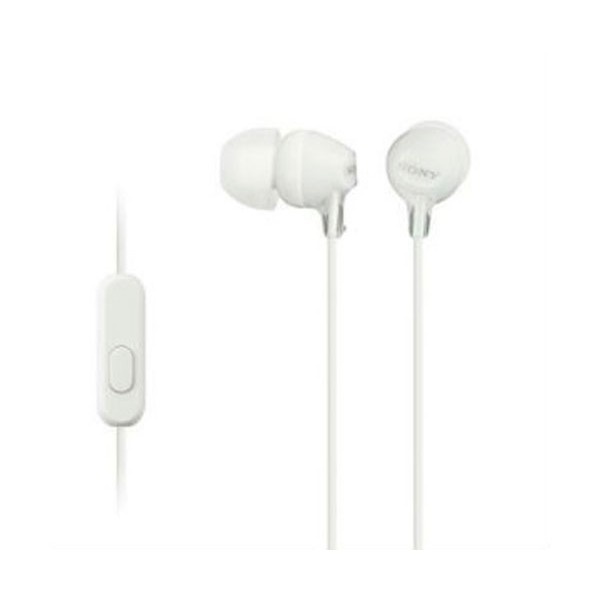 Sony mdr-ex15ap blanco auriculares in-ear cómodos y ligeros 8hz a 22 khz diafragma 9mm