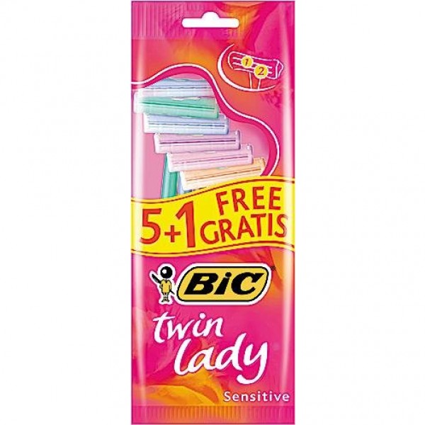 bic twin lady cuchillas de afeitado 5 + 1 gratis