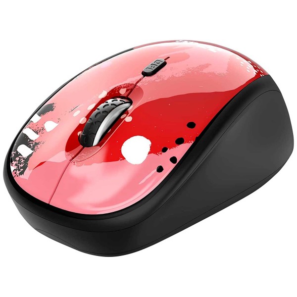 Trust yvi wireless mouse red brush / ratón inalámbrico